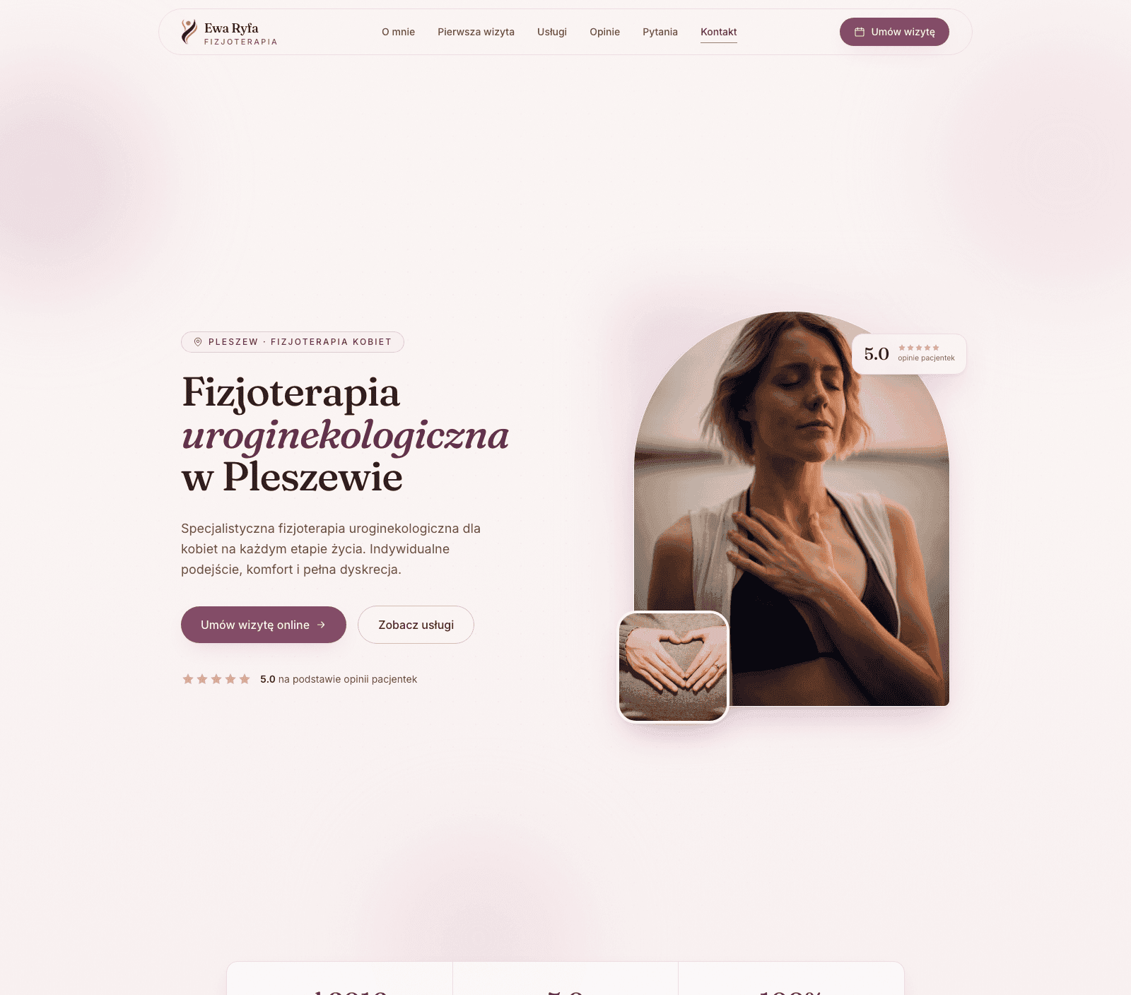 Ewa Ryfa Physiotherapy — website screenshot