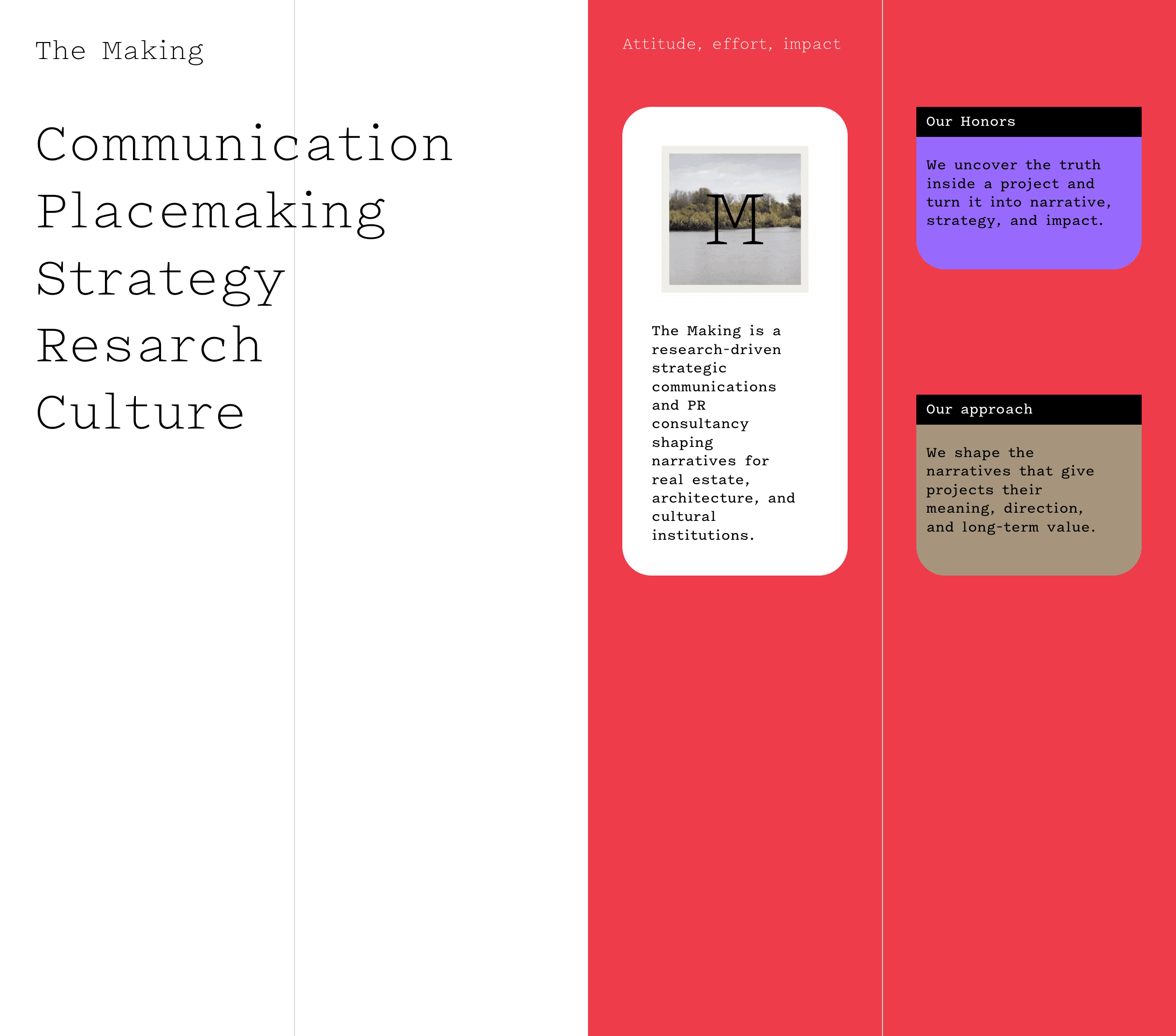 The Making — website screenshot